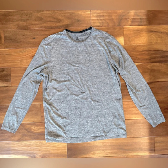 Champion Heather Grey Dri Fit Long Sleeve Shirt size Large - Picture 1 of 2